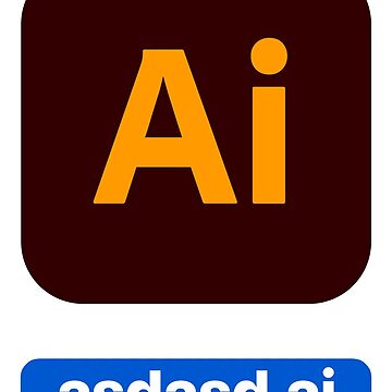 Adobe Illustrator icon with random file name asdasd.ai Sticker for Sale by  allreadytaken