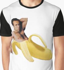 Nicholas Cage Sexy Banana Pose Grafik T-Shirt