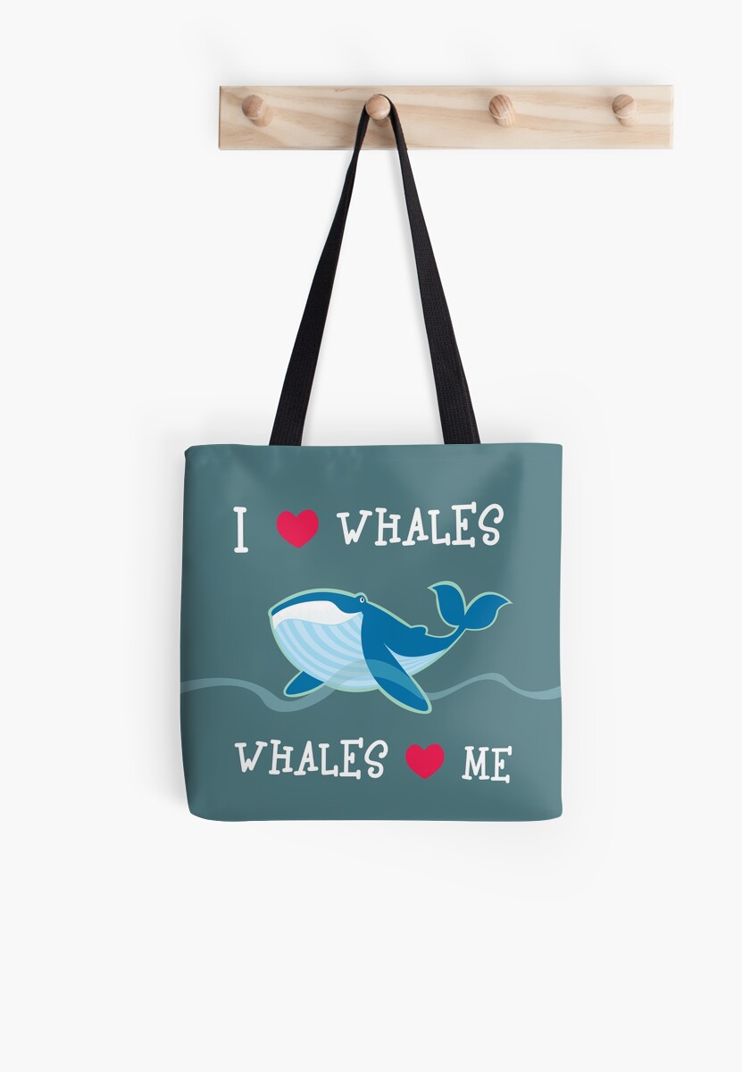 Love Whales Tote Bag By Mangulica Redbubble