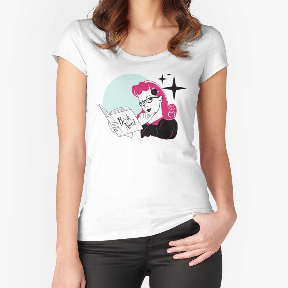 Book Nerd Fitted Scoop T-Shirt