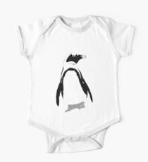 Black And White Penguin One Piece - Short Sleeve