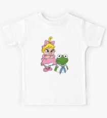 Muppet Babies - Kermit & Miss Piggy - Oh Boy - White Font Kids Tee