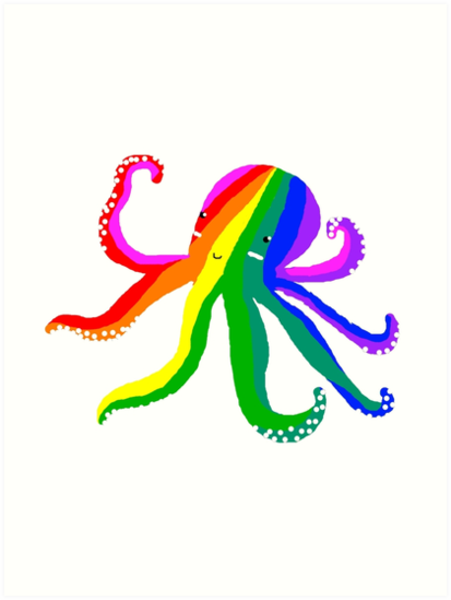 rainbow mood octopus