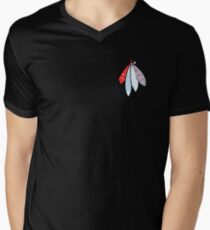 Blackhawks Feathers - Chicago Theme Men's V-Neck T-Shirt