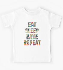 Eat Sleep Rave Repeat Kids T-Shirt