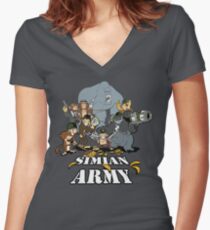 Simian Army! Women's Fitted V-Neck T-Shirt