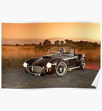 Black 1965 Shelby Cobra 427 Replica Poster