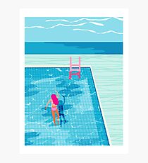 In Deep - abstract memphis throwback 1980s style retro neon palm springs simmer resort country club poolside vacation Photographic Print