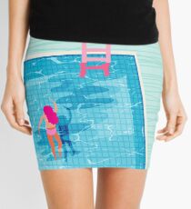 In Deep - abstract memphis throwback 1980s style retro neon palm springs simmer resort country club poolside vacation Mini Skirt