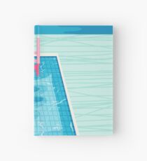 In Deep - abstract memphis throwback 1980s style retro neon palm springs simmer resort country club poolside vacation Hardcover Journal