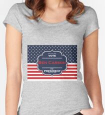 Camiseta entallada de cuello ancho presidente de ben carson