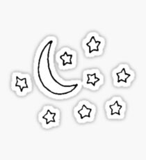 Sterne und Mond Sticker
