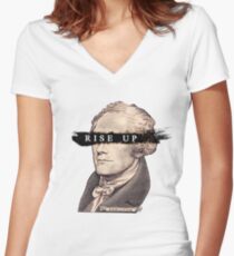RISE UP! Women's Fitted V-Neck T-Shirt