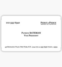 American Psycho - Patrick Bateman Business Card Sticker