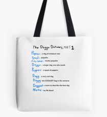 The Doggo Dictionary, Part 1: A Smol Pupper Comic Tote Bag