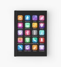 Potter Zauber Icons Notizbuch
