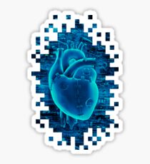 Gamer Heart BLUE TECH Sticker