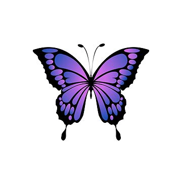 Purple butterfly Sticker for Sale by VikiKL  Purple butterfly, Aesthetic  stickers, Butterfly drawing