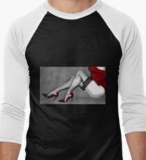 Sexy Legs in Stockings Men's Baseball ¾ T-Shirt