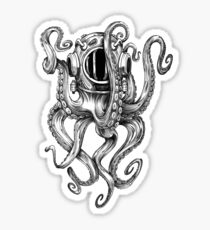Octopus Scuba Diver Helmet Sticker