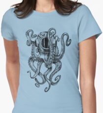 Octopus Scuba Diver Helm Tailliertes T-Shirt