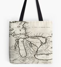 Vintage Map of The Great Lakes (1744) Tote Bag