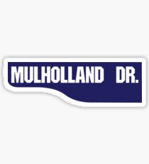 Mulholland Drive, Old-Style Street Sign, Los Angeles, California Sticker