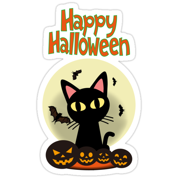 Happy Halloween 2 Stickers By Batkei Redbubble