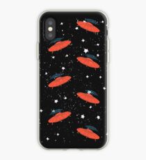 Hand drawn pattern UFO iPhone Case
