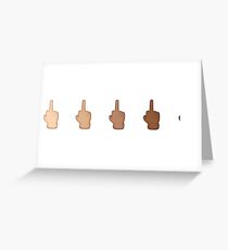 Mittelfinger Emoji Grußkarte