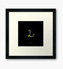 L Golden Alphabet Series Framed Print