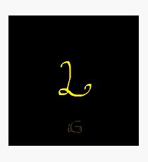 L Golden Alphabet Series Photographic Print