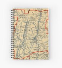 Vintage Map of Hartford County CT (1846) Spiral Notebook