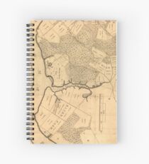 Vintage Map of The Mount Vernon Plantation (1801) Spiral Notebook
