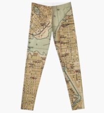 Vintage Map of Ottawa Canada (1894) Leggings