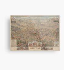 Vintage Bildkarte von Prescott Arizona (1885) Metalldruck