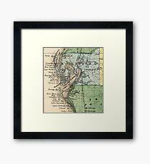 Vintage Map of Tampa Florida (1870) Framed Print
