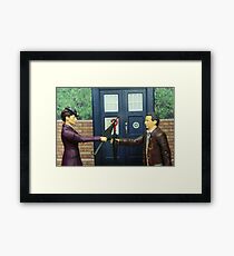 Dueling Umbrellas Framed Print