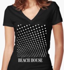 Camiseta entallada de cuello en V Casa de playa Bloom