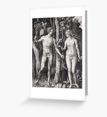 Albrecht Durer - The Fall of Man Adam and Eve 1504 Love Kiss Greeting Card