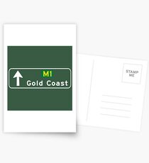 Gold Coast, Road Sign, Australia Postcards