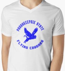 POUGHKEEPSIE STATE FLYING COUGARS Men's V-Neck T-Shirt