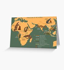 Die Pangolin-Karte der Welt Grußkarte