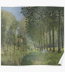 Alfred Sisley - Rest along the Stream. Edge of the Wood Impressionism Landscape Poster