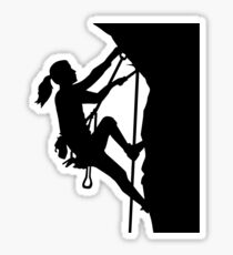 Climbing woman girl Sticker