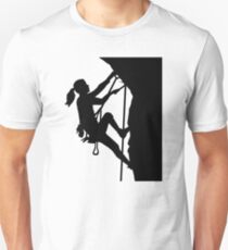 Climbing woman girl Unisex T-Shirt