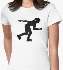 Inline skating girl Women's Fitted T-Shirt