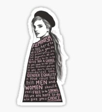 Emma Watson Feminism Design Sticker