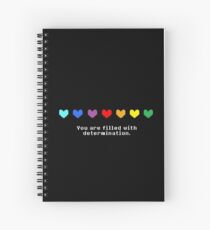 Cuaderno de espiral Undertale - Estás lleno de determinación.