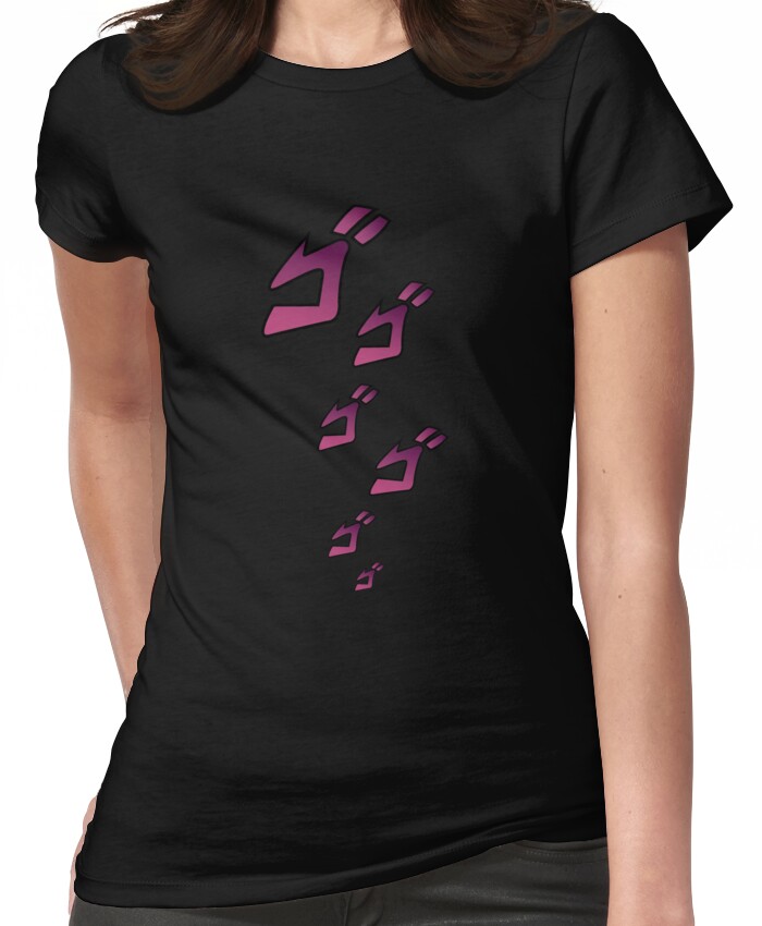 Jojo Menacing ゴゴゴ Jojo S Bizarre Adventure Women S T Shirt Buy It On Redbubble Society6 Etsy